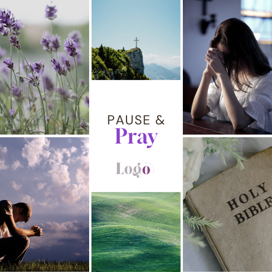 Pause and Pray photo collage