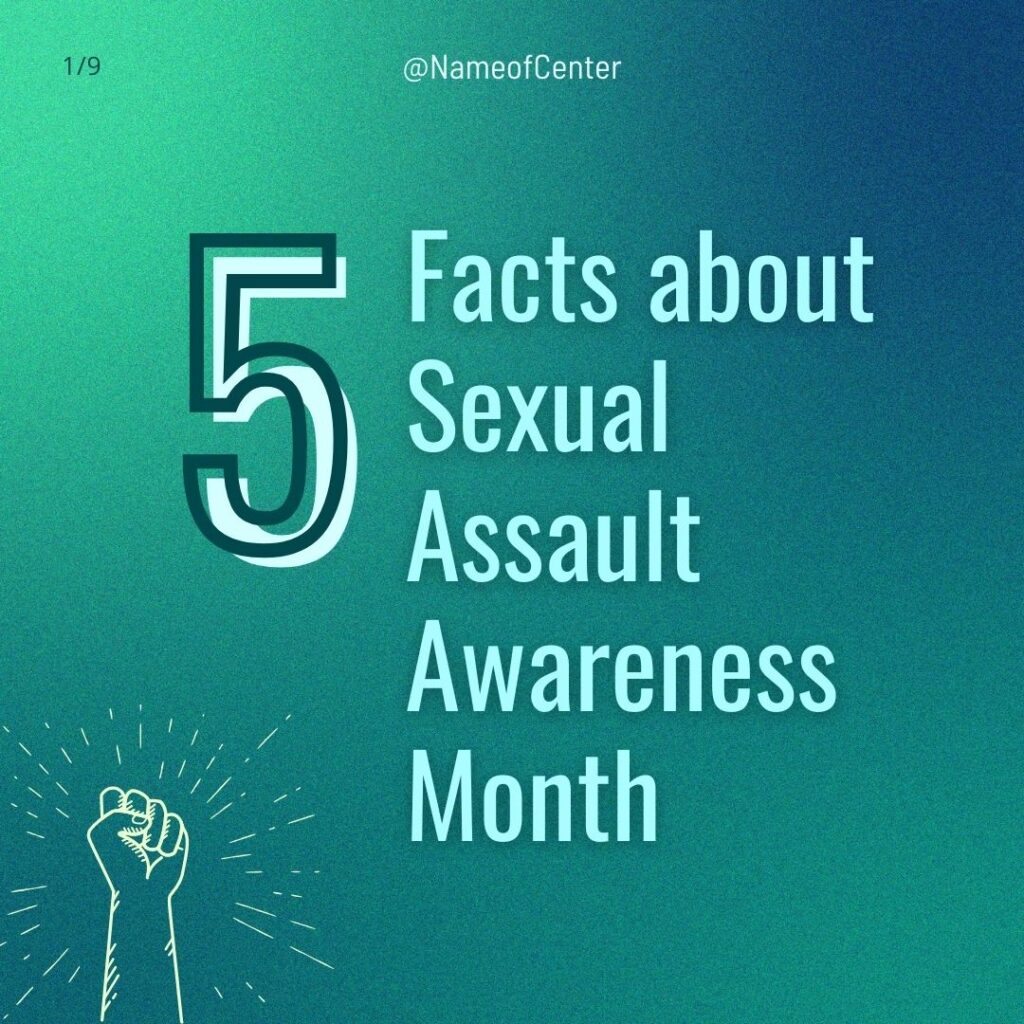 SAAM Infographic 01 "5 Facts about Sexual Assault Awareness Month"