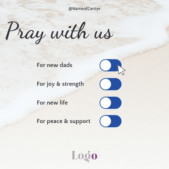 Pray With Us peach background with prayer prompts