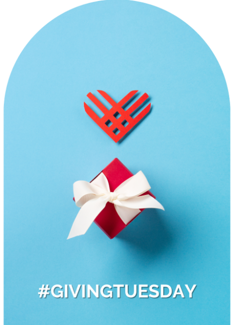 The Giving Tuesday heart icon with a gift box