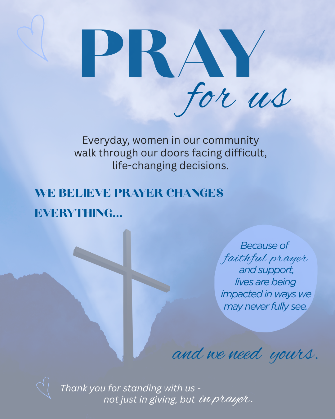Pray for Us Free Donor Kit Picture
